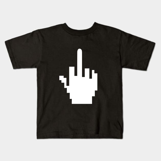 Middle Finger T-Shirt Kids T-Shirt by dumbshirts